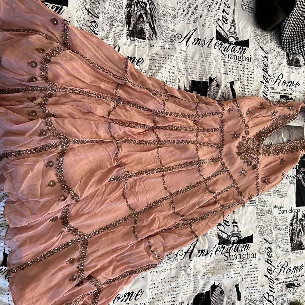Temperley London halter dressy dress. Salmon color as new